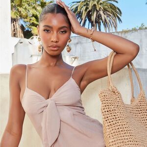 Lumiere Tan Spaghetti Strap Camisole